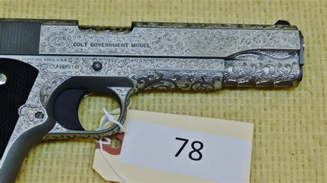 Sold Price Colt 1911 Factory Engraved Government Model 45 August 6