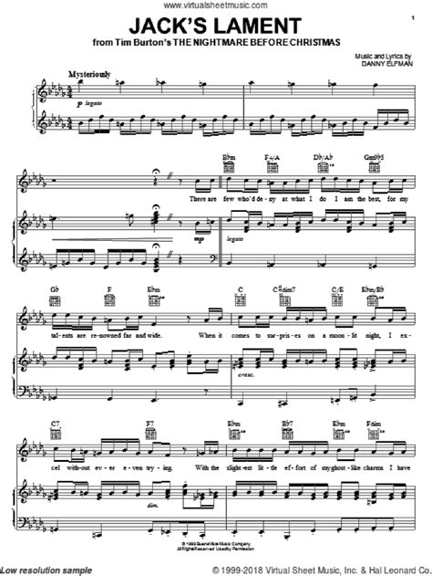 This Is Halloween Guitar Tabs Nightmare Before Christmas - Elfman - Movie Selections from The Nightmare Before Christmas (complete