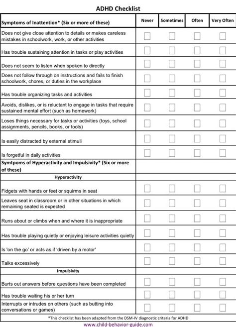 Addadhd Checklist Adhd Pinterest