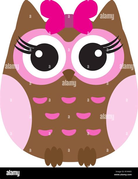 Vector Illustration Of A Cute Baby Owl Stock Vector Image And Art Alamy