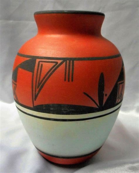Signed Native American Pottery Vase From Eleanorslegacy On Ruby Lane