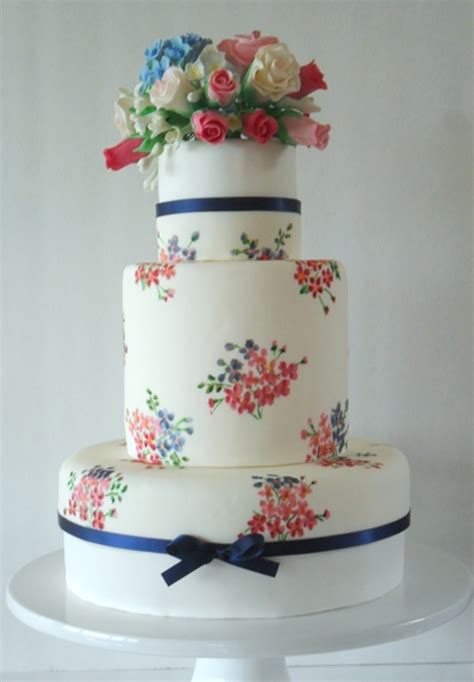 Modern Vintage Wedding Cake