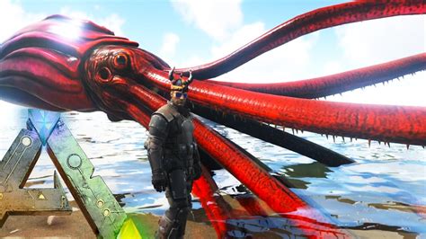 Giant Squid Is Finally In Game Tusoteuthis Riding And Fighting Ark
