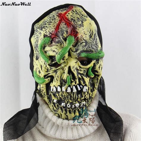Snakes Face Mask Funny Halloween Human Skeleton Mask Adult