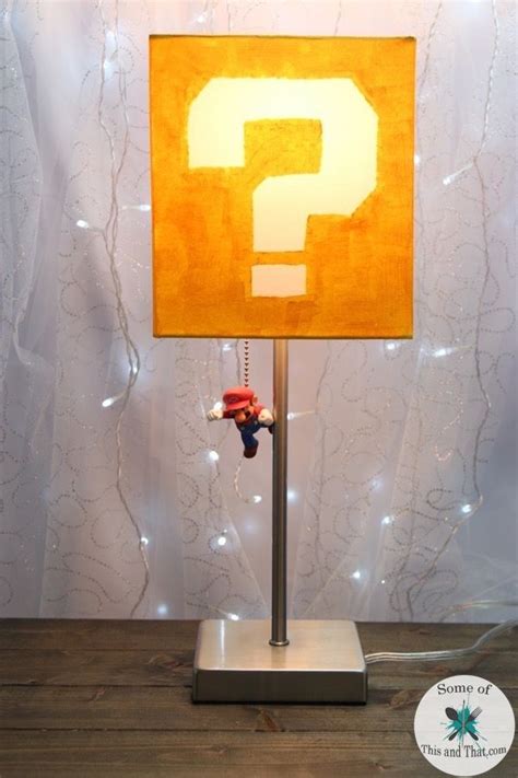 Diy Mario Lamp Nerdy Crafts Some Of This And That In 2020 Nerdy