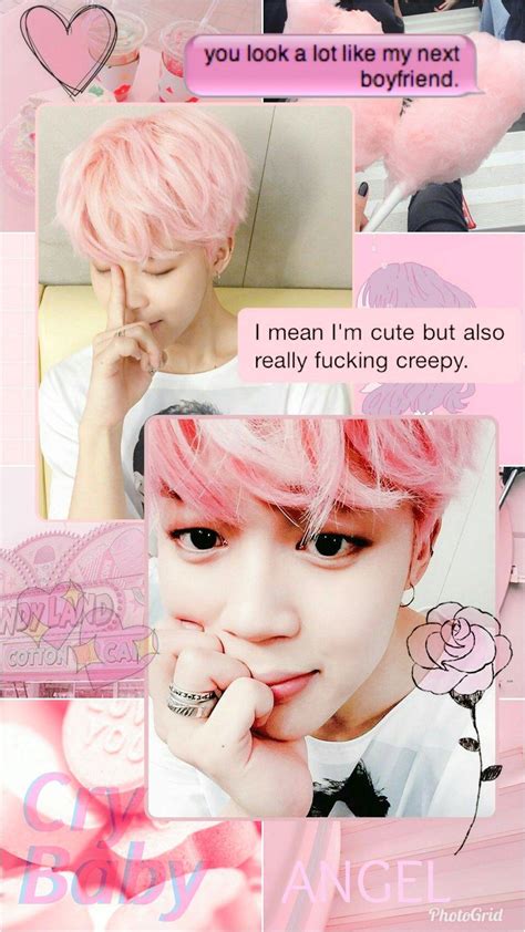 Jimin Aesthetic Pink Wallpapers Wallpaper Cave