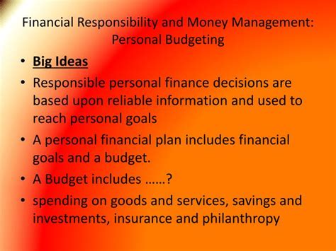 Check spelling or type a new query. PPT - Financial Responsibility and Money Management ...
