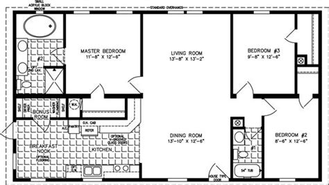 How do you attain a gorgeous, minimalistic space that all the family can enjoy? 1200 square foot open floor plans | The TNR-44812B ...