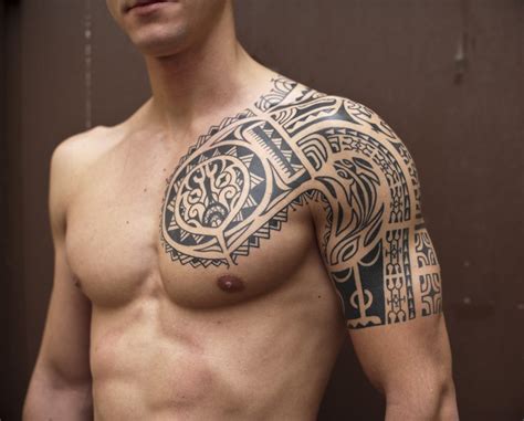 Polynesian Tribal Half Sleeve Tattoos