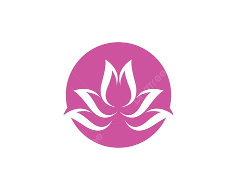 Gambar Ikon Templat Logo Bunga Teratai Kecantikan Simbol Mekar Png