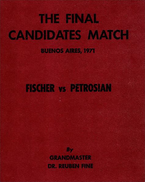 Ajedrez la lucha continúa Fischer vs Petrosian Reuben Fine Nº6