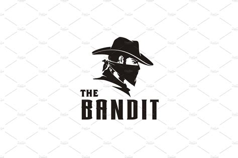 Bandit Cowboy With Scarf Mask Logo Sponsored Epsfilebasic