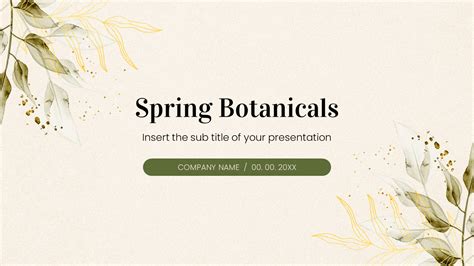 Spring Botanicals Free Google Slides Theme Powerpoint Template