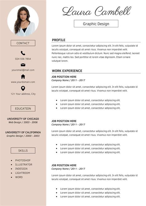 Natural, exponiendo primero los datos. Plantilla de curriculum vitae moderno | Plantilla de CV para MS Word | Diseño de currículum ...
