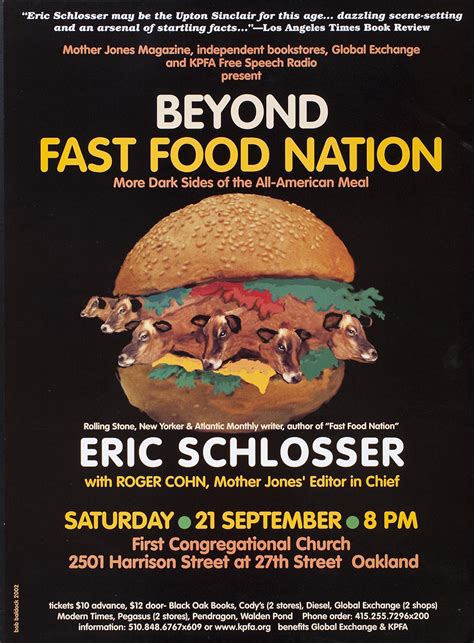 Beyond Fast Food Nation Eric Schlosser Sept 2002 Events 2000 2009
