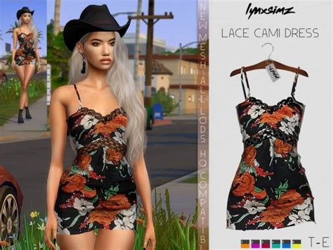 Lynxsimz Lace Cami Dress The Sims 4 Download Simsdomination Sims