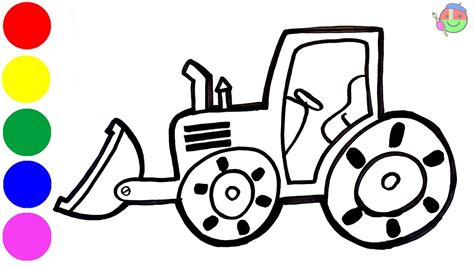 Cara Menggambar Dan Mewarnai Mainan Buldozer Pagguhit At Pangkulay Ng