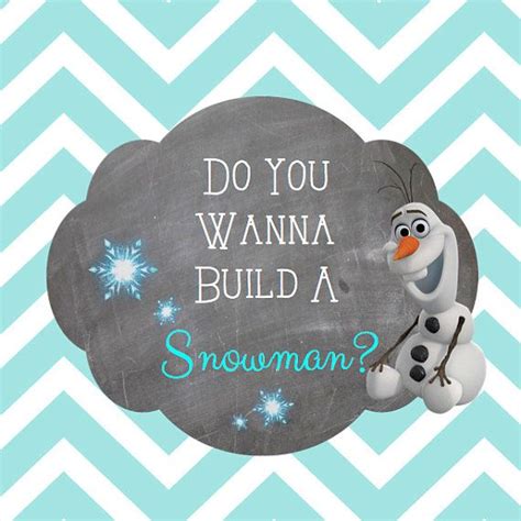 Disney Frozen Tag Do You Wanna Build A Snowman Tag Or Label