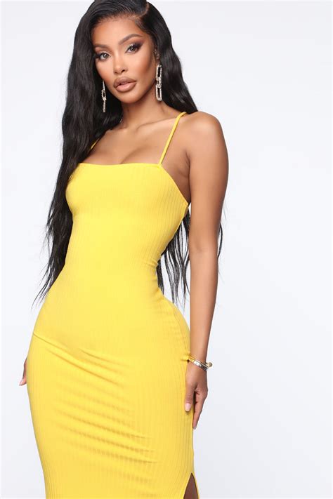 Laced And Ready Midi Dress Yellow Fashion Nova Dresses Fashion Nova