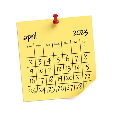 Premium Ai Image April 2023 Calendar Isolated On White Background 3d