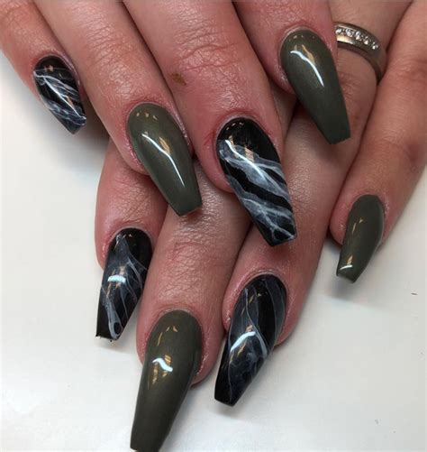 30 Incredible Acrylic Black Nail Art Designs Ideas For Long Nails Page 5 Of 30 Fashionsum