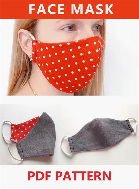 How To Make A Fitted Face Mask With Free Pattern In 2020 Easy Face