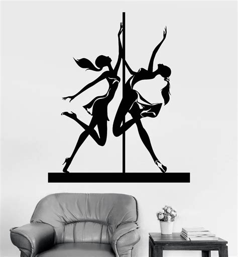 Buy Sexy Striptease Pole Dance Art Wall Decal Vinyl Dancer Stripper Wall