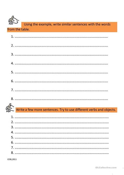 Sentence Building English Esl Worksheets For Distance Learning And