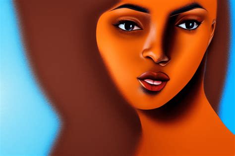 3d Abstract Portrait Of A Stunning Brown Skin Woman · Creative Fabrica