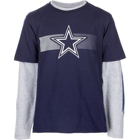 Dallas Cowboys Youth Jammer 3 1 Short Sleevelong Sleeve Combo T Shirt