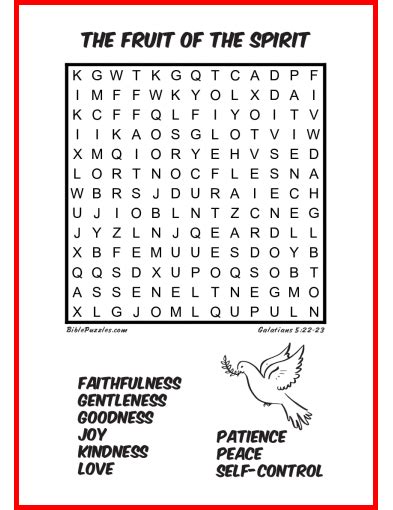 Top Printable Childrens Bible Word Search Puzzles