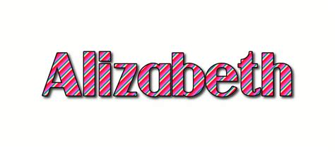Alizabeth ロゴ フレーミングテキストからの無料の名前デザインツール