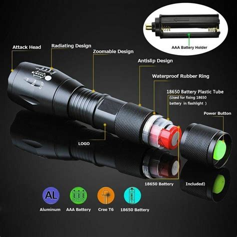 200000lm Genuine G700 Led Tactical Flashlight Military Grade Torch