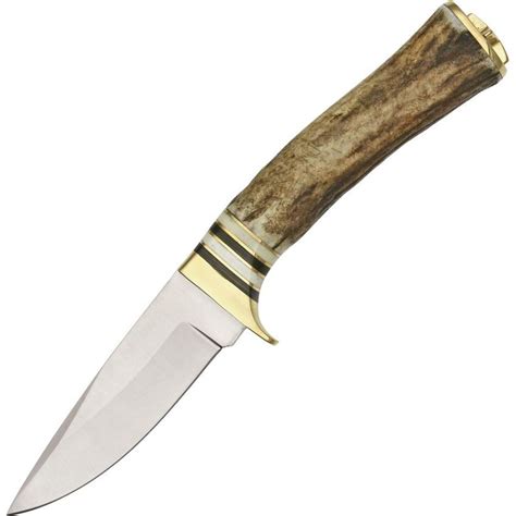 Steel Stag 7003 Whitetail Skinner Fixed Blade Knife With Genuine Stag