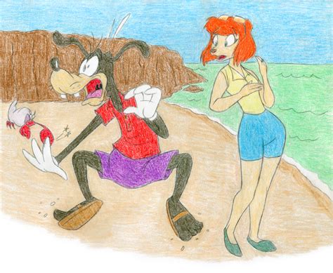 Goofy And Sylvia At The Beach By Tymime An