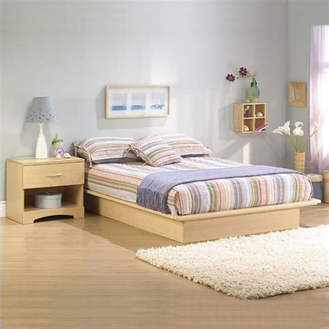 Good quality bedroom sets must have easy why not decorate your bedroom with such surroundings! South Shore Copley Light Maple Wood Platform Bed 4 Piece ...