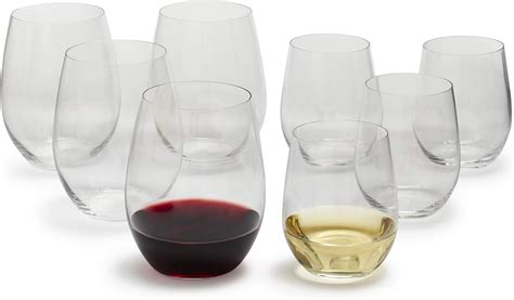 riedel o chardonnay and cabernet stemless wine glasses 5414 50 set of 8 clear