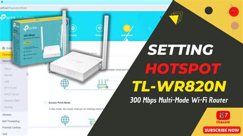 Cara Setting Hotspot Dengan Tp Link Tl Wr820n Youtube