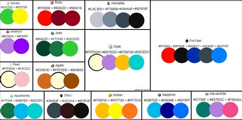 Ovipets Gemstone Color Chart By Yuseabell On Deviantart