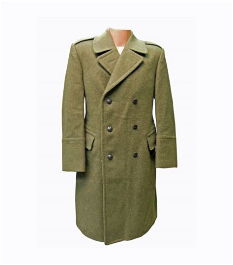 Military Surplus Wool Trench Coat General Army Navy Outdoor