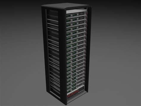 3d Model Server Rack Plain Storage Vr Ar Low Poly Cgtrader