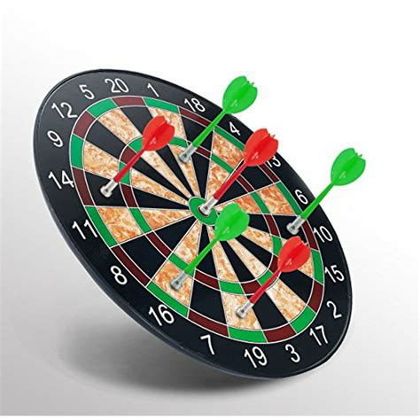 Magnetic Dart Board Set With 115 Inch Board 6 Colorful Darts Safe