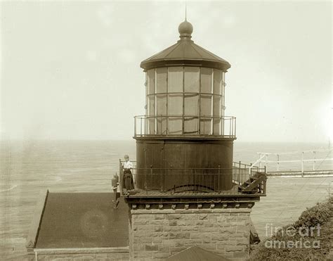 Point Sur Lighthouse Tower Big Sur Circa 1900 Photograph By California