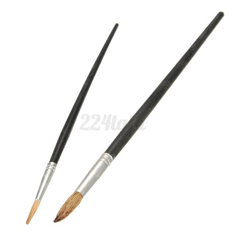 12 Black Pointed Artist Brush Set Smalllarge Art Paint Brushes Thinthick