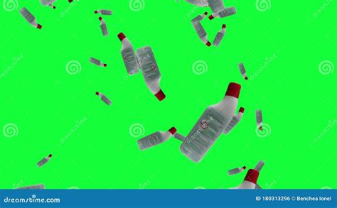 Group Of Plastic Bottles Animation Editable Green Screen Chroma Key