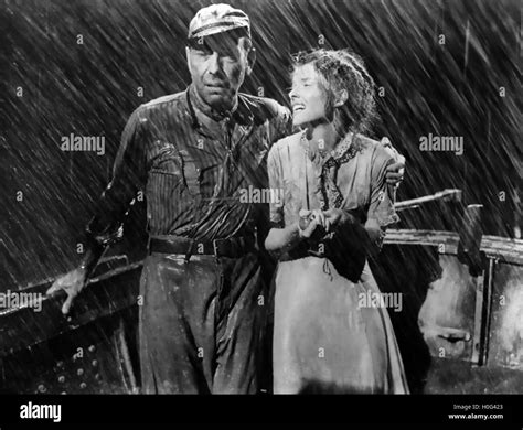 The African Queen 1951 Romulus Films Production With Katharine Hepburn And Humphrey Bogart Stock