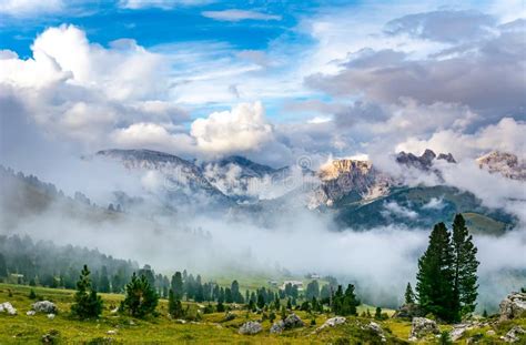 Amazing Landscape Of The Dolomites Alps Location Dolomites Alps