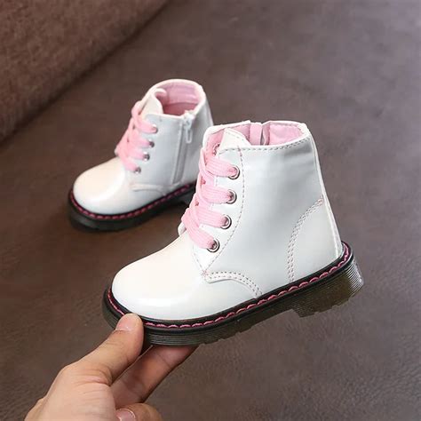 Children Kids Toddler Baby Little Girl White Patent Leather Ankle