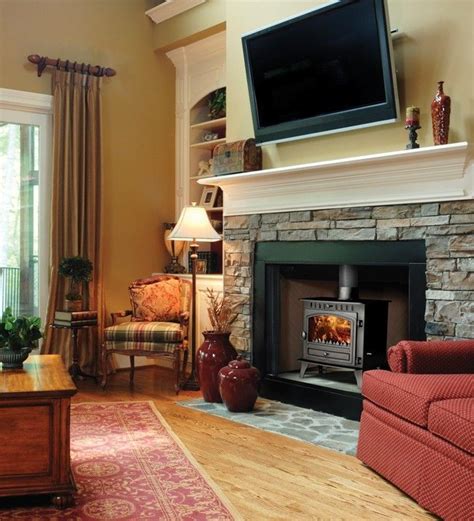 Tv Over Wood Burning Fireplace 25 Best Ideas About Tv Above Mantle On