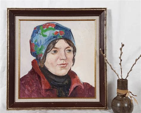 Original Oil Painting Ukrainian Artist Female Portrait Etsy
